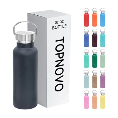 CapWide-Mouth Water Bottle with Stainless Steel